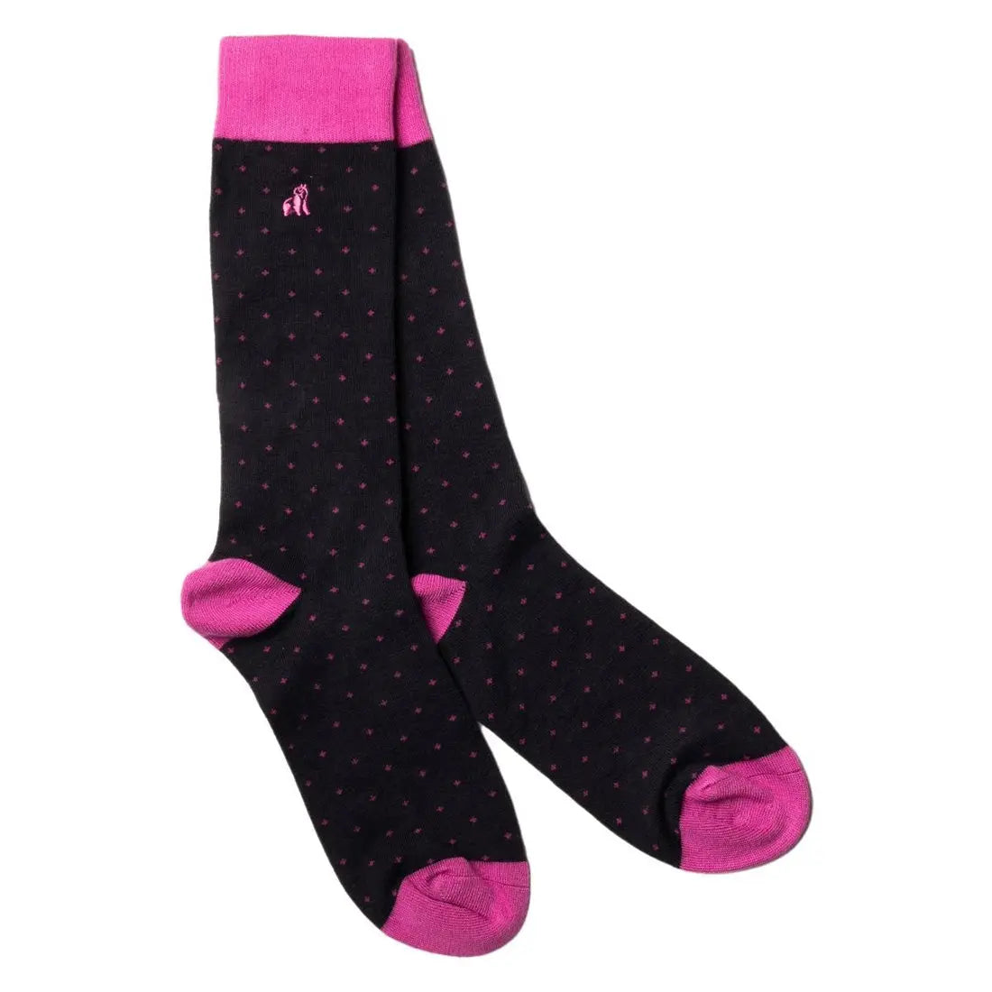 Spotted Pink Bamboo Socks Swole Panda
