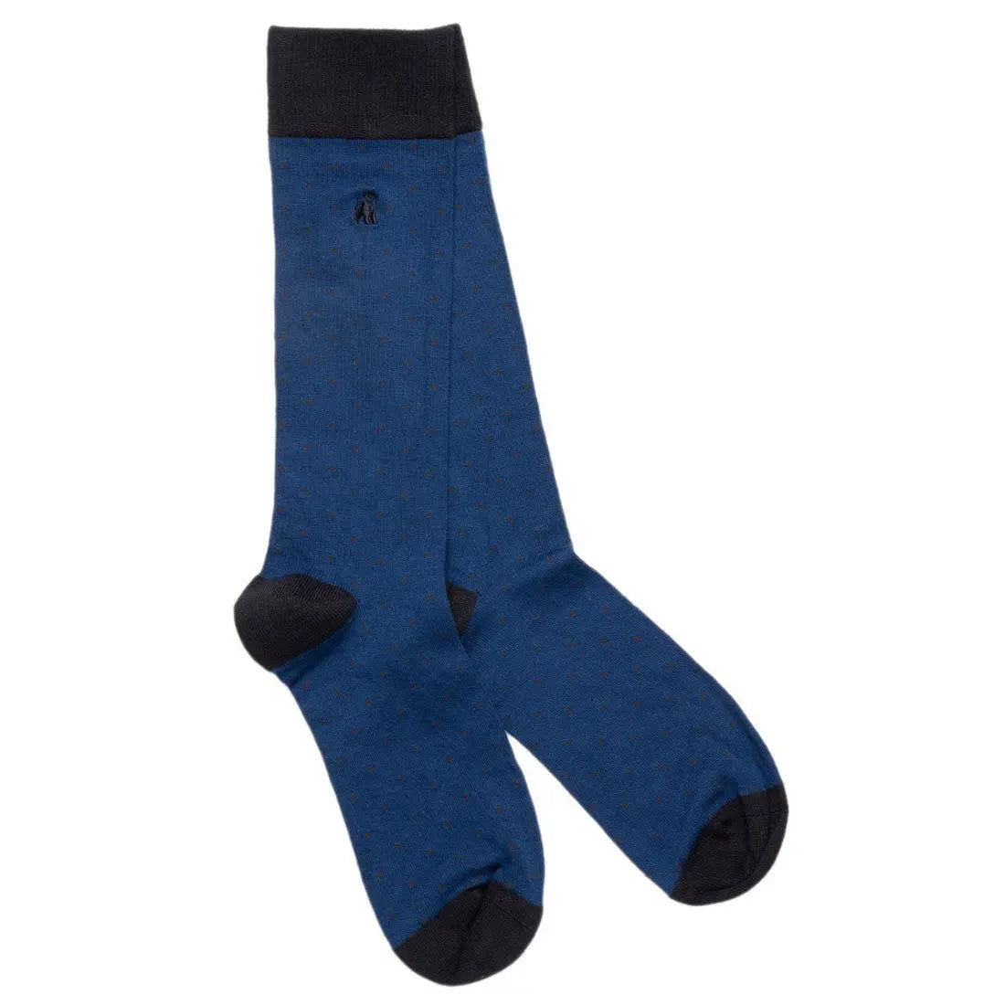 Spotted Royal Blue Bamboo Socks Swole Panda