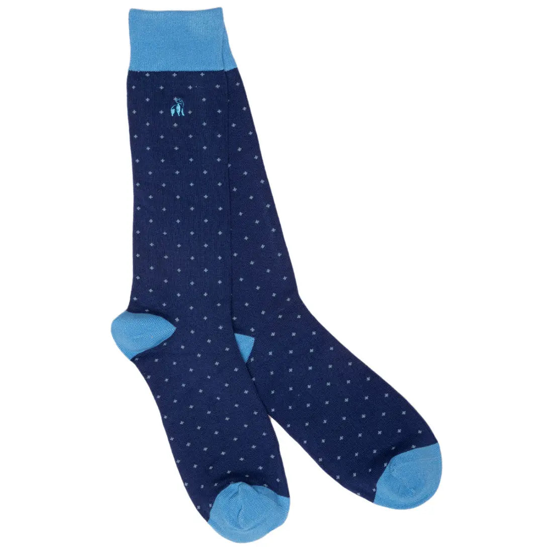 Spotted Sky Blue Bamboo Socks Swole Panda