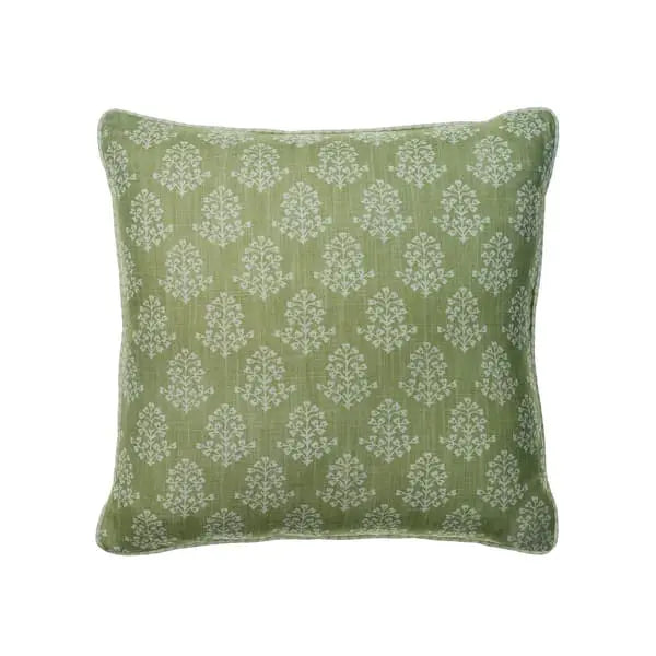 Sprig Leaf, Sustainable Feather, Cushion Eco-conscious & Linen Blend & Viscose Blend Floral & Small Prints Andrew Martin