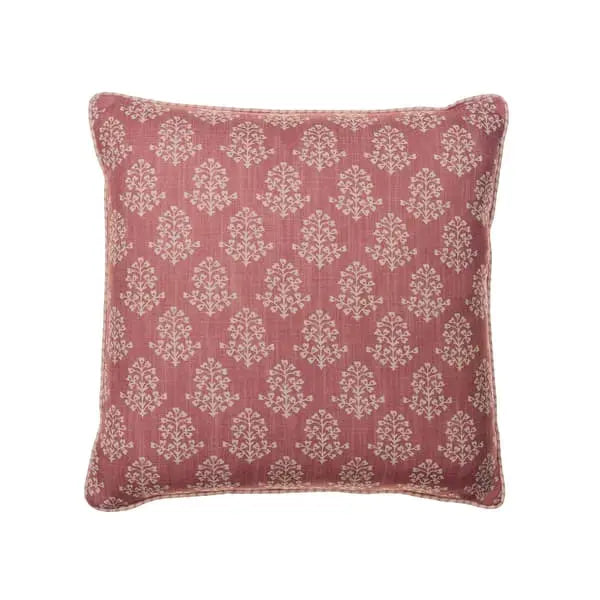 Sprig Pink, Sustainable Feather, Cushion Eco-conscious & Linen Blend & Viscose Blend Floral & Small Prints Andrew Martin