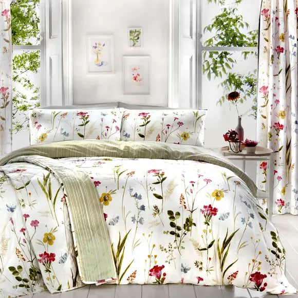Spring Glade Easy Care Multicoloured Duvet Cover and Pillowcase Set Dunelm