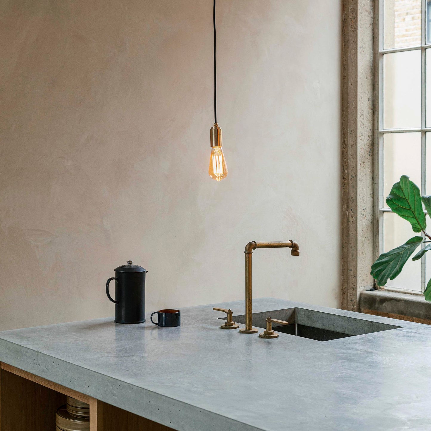 Squirrel Cage Pendant Light in Oak Tala
