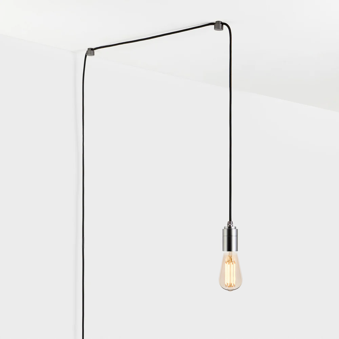 Squirrel Cage Plug-In Pendant in Graphite Tala