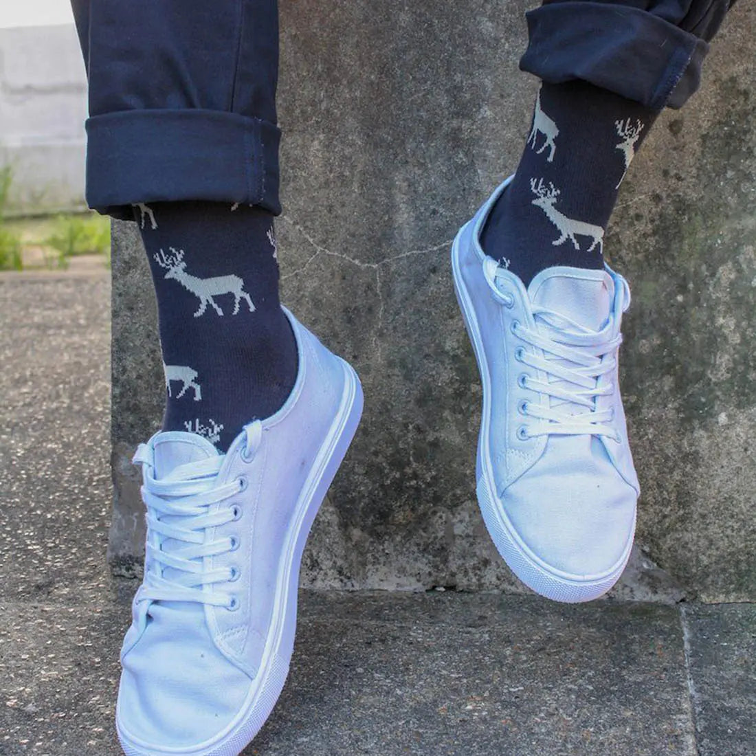 Stag Bamboo Socks (Comfort Cuff) Swole Panda
