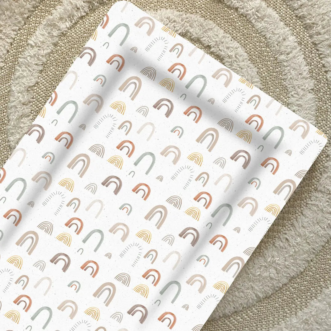 Standard Changing Mat - Abstract Rainbow Print Bobbin and Bumble