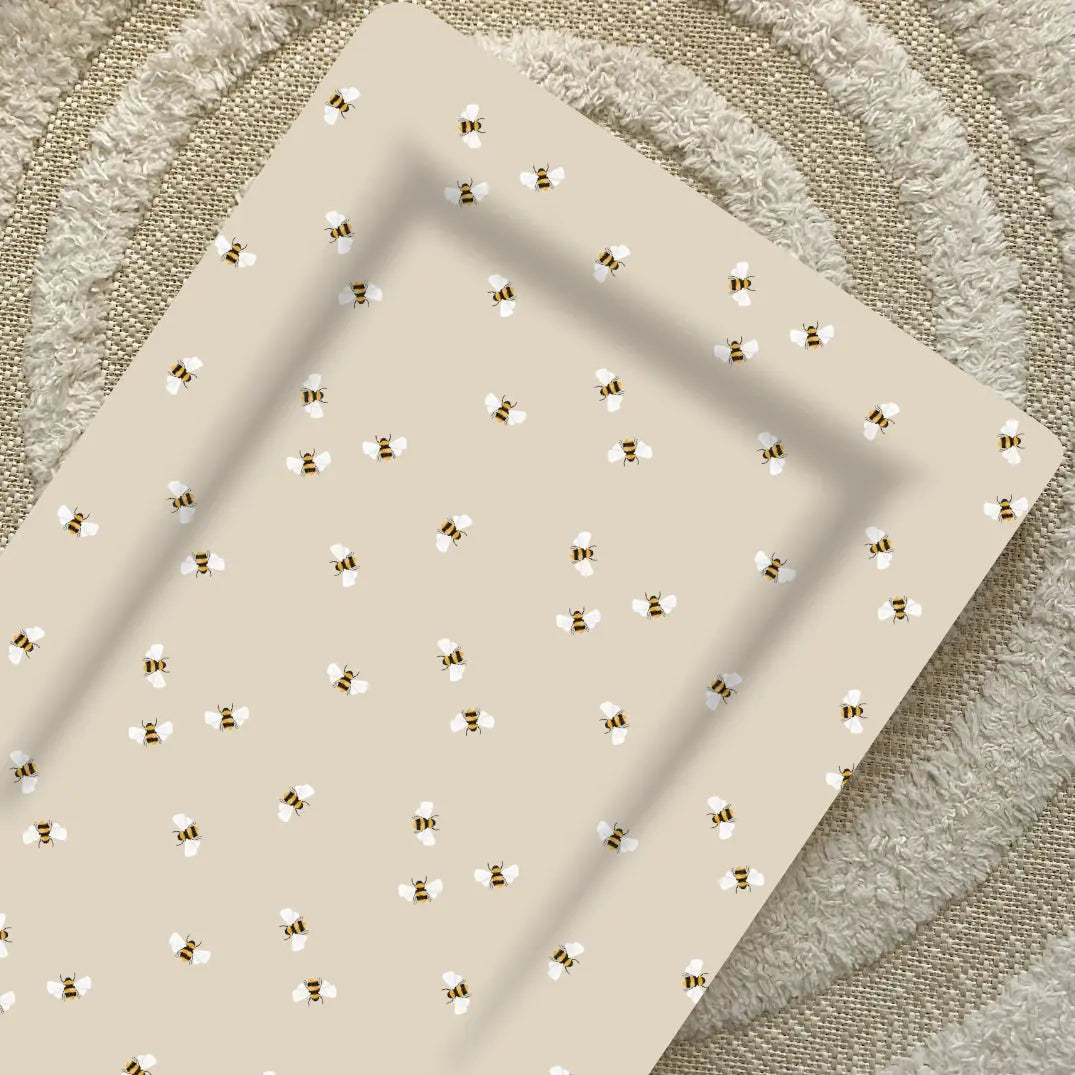 Standard Changing Mat - Bee Print Bobbin and Bumble