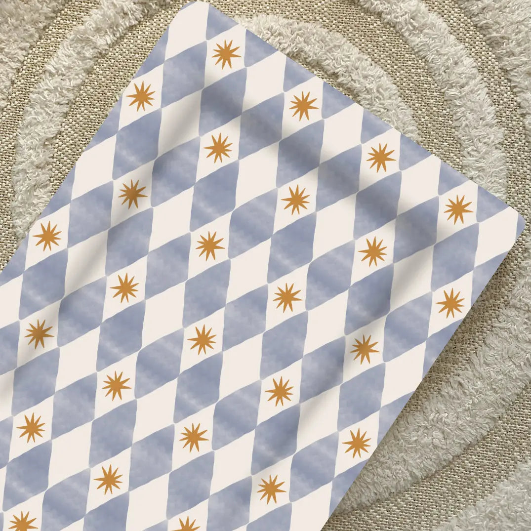 Standard Changing Mat - Blue Harlequin Bobbin and Bumble