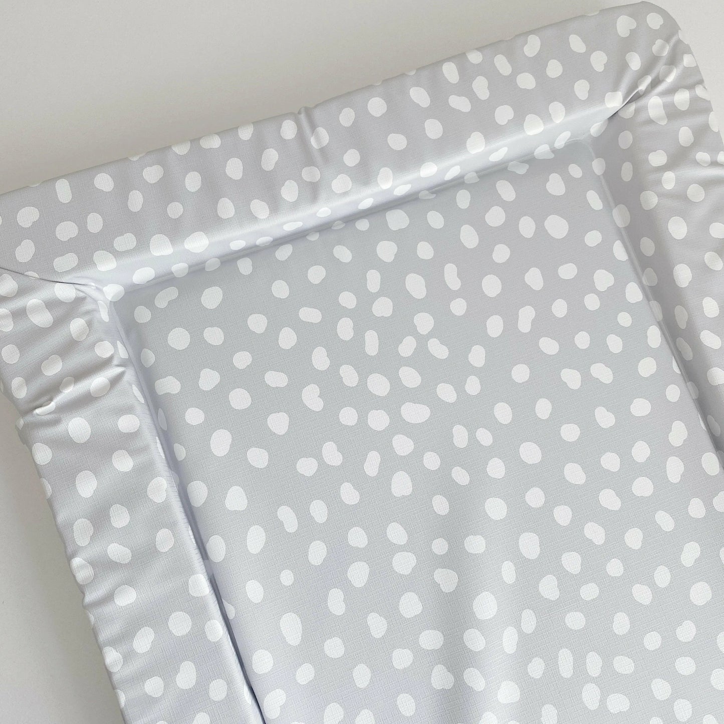 Standard Changing Mat - Grey Spots Print Bobbin and Bumble