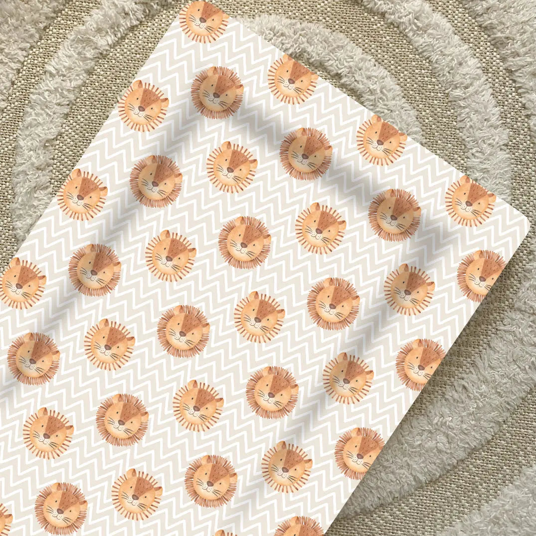 Standard Changing Mat - Leo Lion Print Bobbin and Bumble