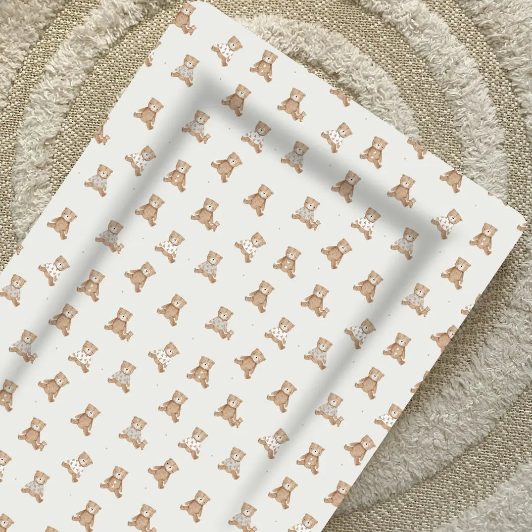 Standard Changing Mat - Teddy Bear Print Bobbin and Bumble