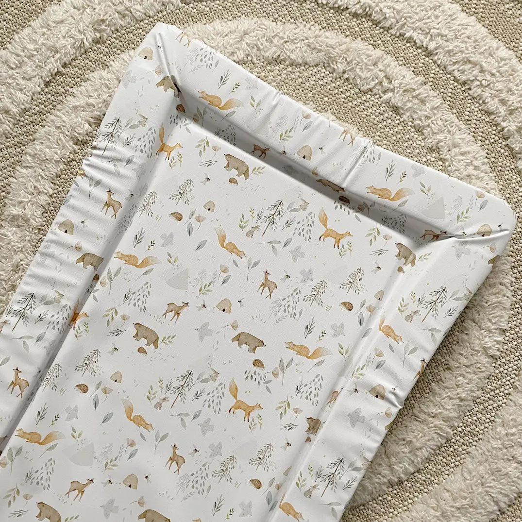 Standard Changing Mat - Woodland Animals Print Bobbin and Bumble