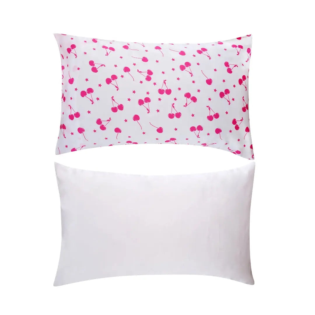 Starlit Cherry Soft Satin Pillowcase Set SMUG