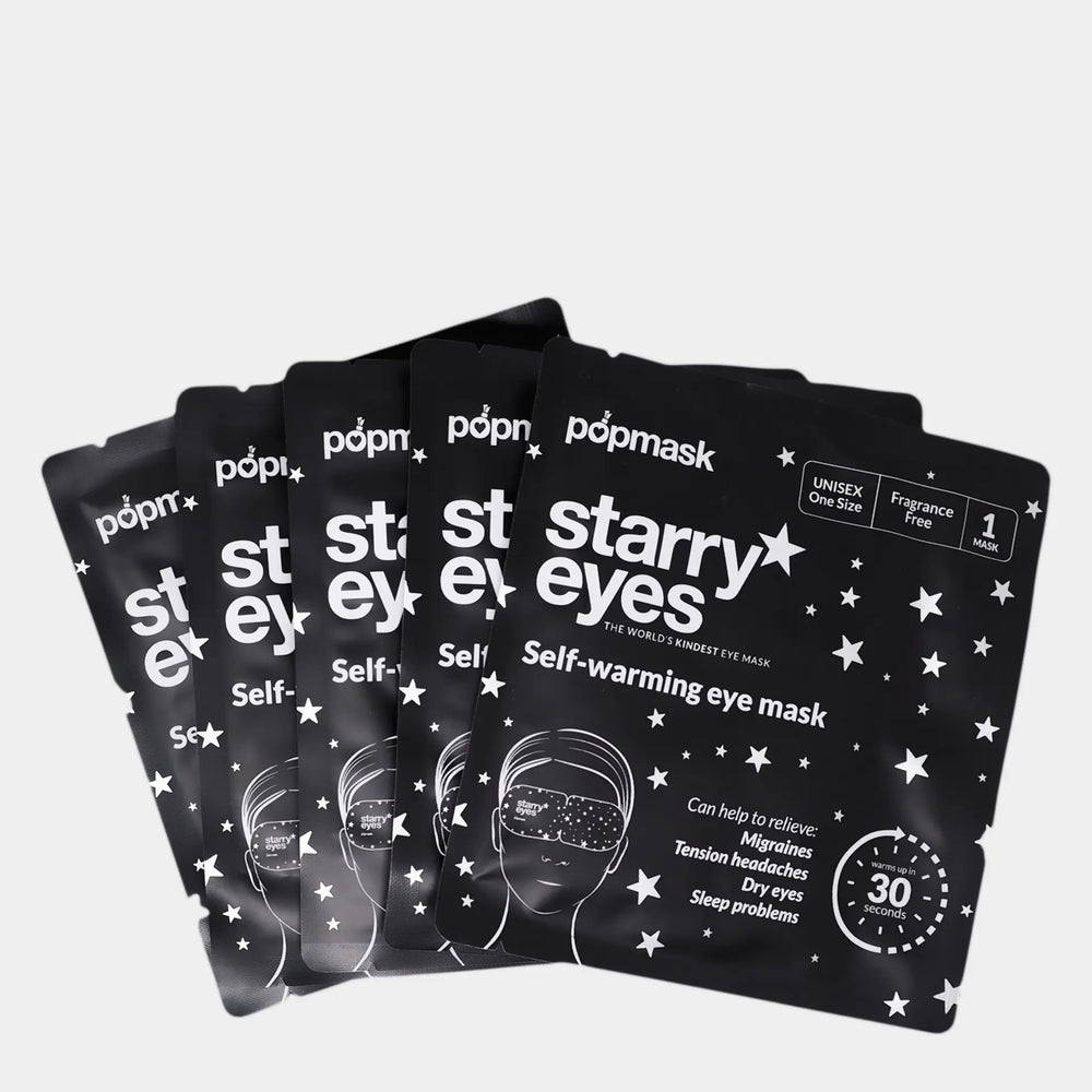 Starry Eyes Self-Heating Eye Masks – 5 Pack | Relax & Unwind for Better Sleep Popmask