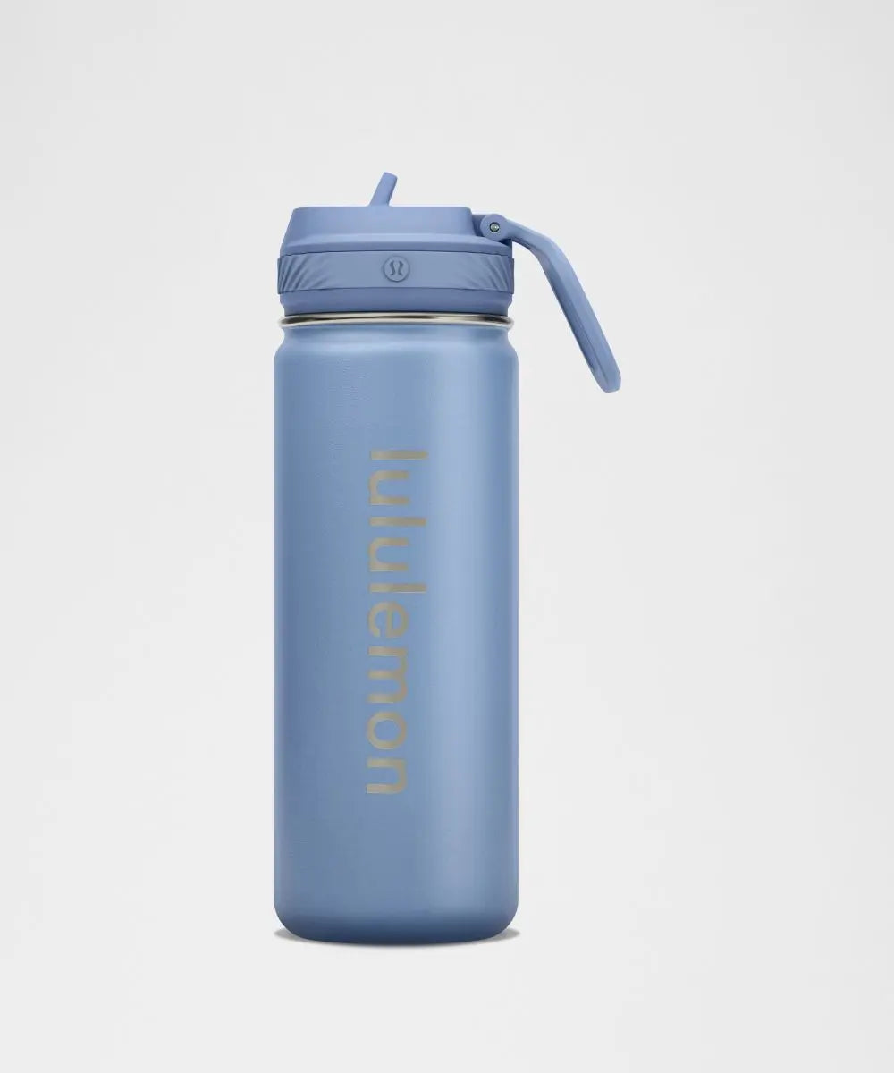 Steel Blue Back to Life Sport Bottle 18oz Straw Lid Lululemon