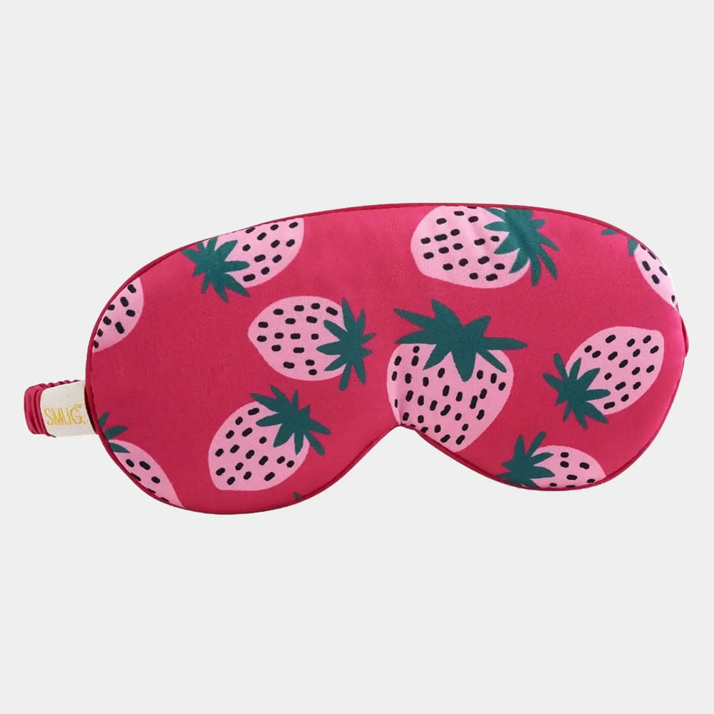 Strawberry Dreams Cloud Padded Satin Sleep Mask SMUG