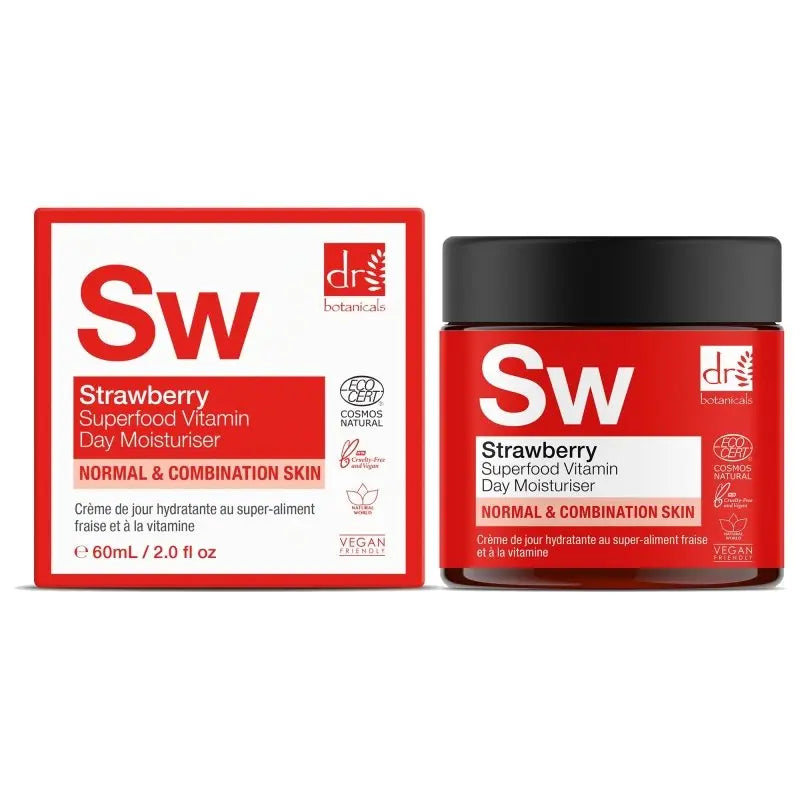 Strawberry Superfood Vitamin C Day Moisturiser 60ml Dr Botanicals
