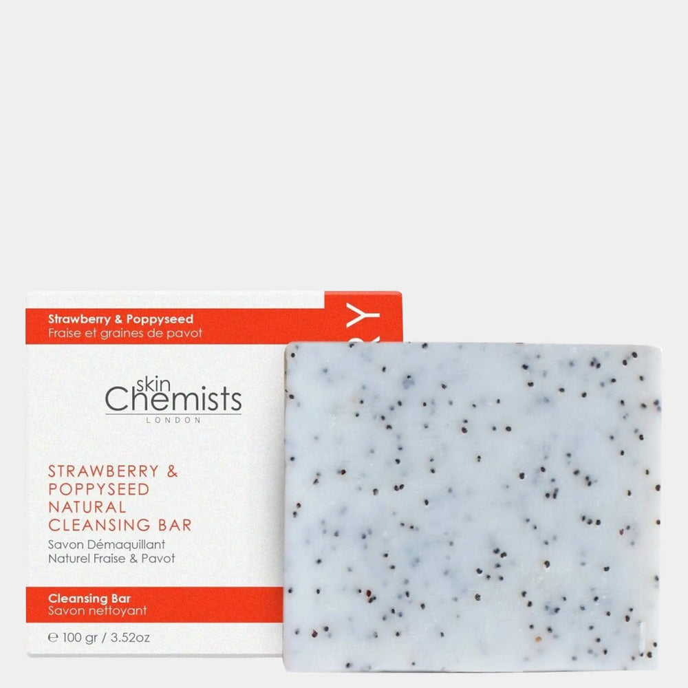 Strawberry & Poppy Seed Cleansing Bar 100g skinChemists