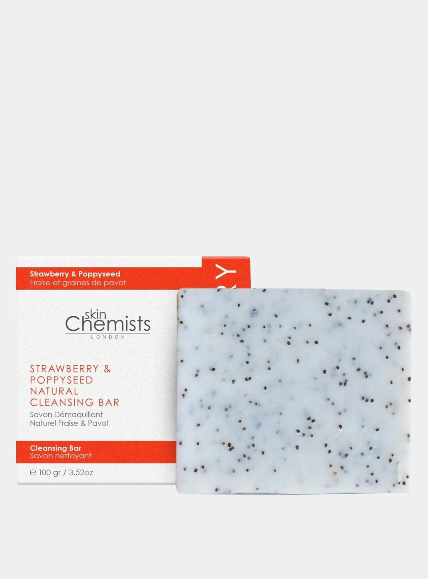 Strawberry & Poppy Seed Cleansing Bar 100g skinChemists