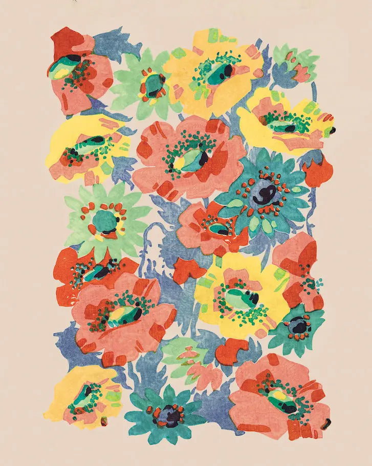 Summer Poppies - Paint By Numbers Kit Print~Sisters