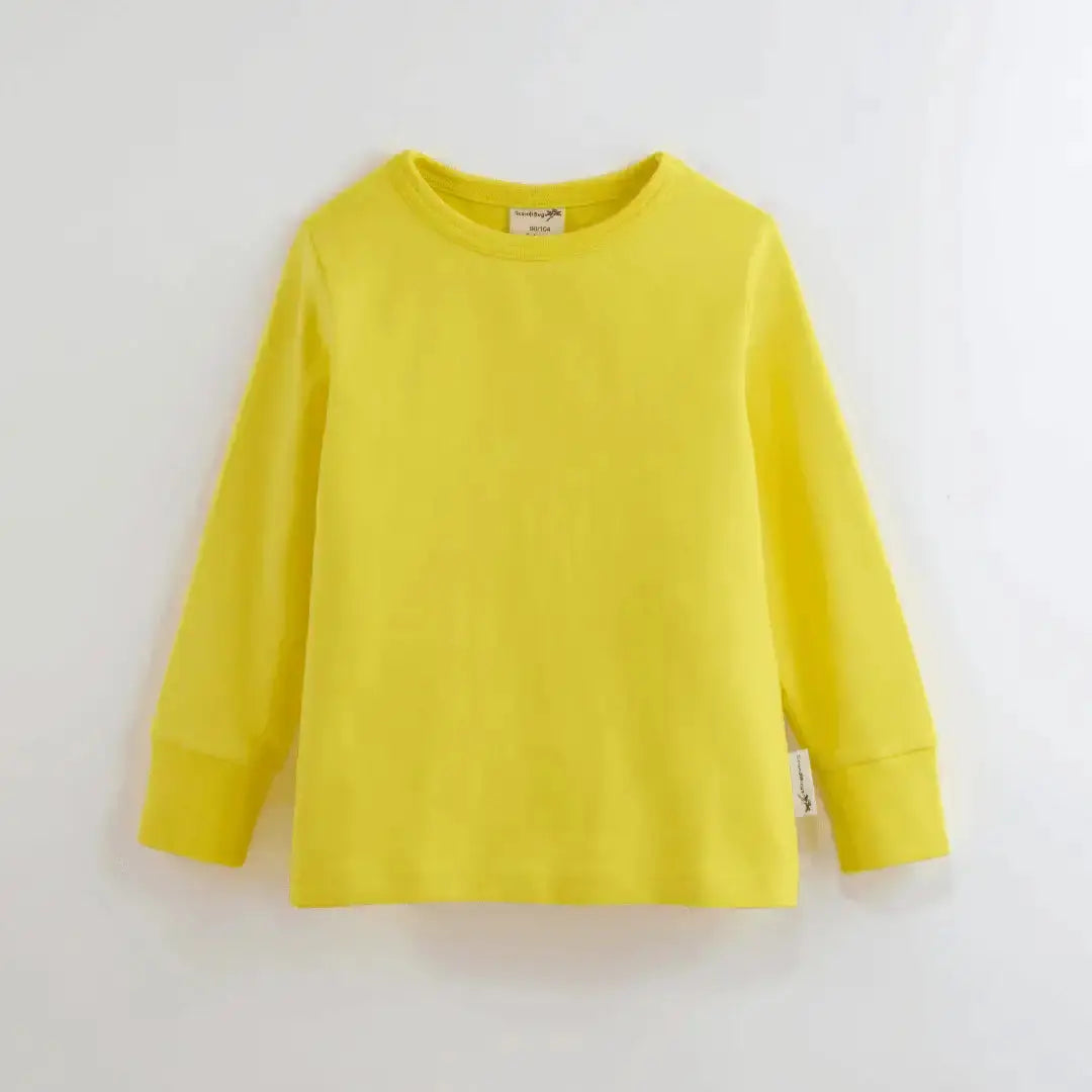 Sunshine Yellow Kids Organic Long Sleeve Top ScandiBugs