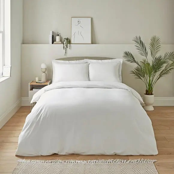 Super Soft Microfibre Plain Duvet Cover and Pillowcase Set Dunelm