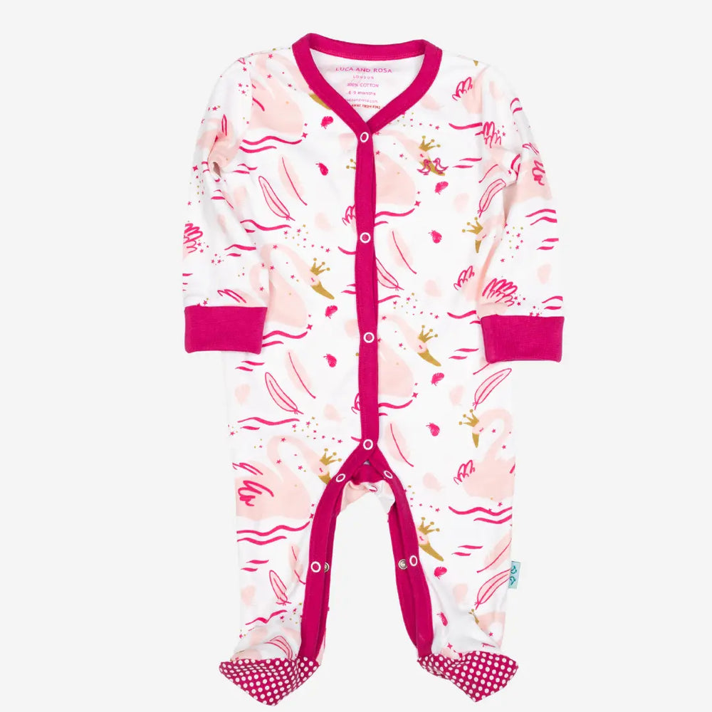 Swan Princess Baby Girl Sleepsuit Luca and Rosa