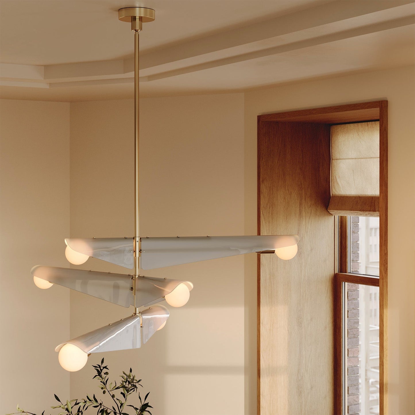 Sycamore Chandelier 3 Tiers in Dawn Grey Tala