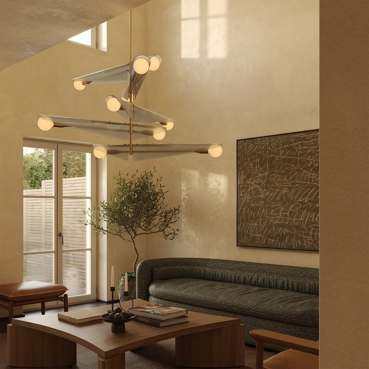 Sycamore Chandelier 5 Tiers in Dawn Grey Tala