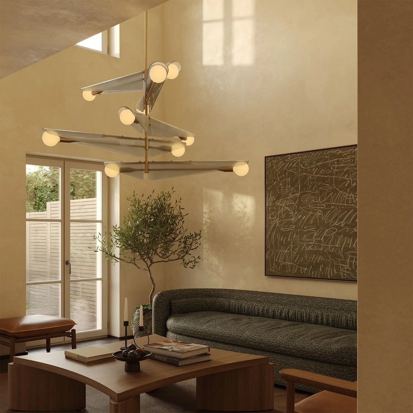 Sycamore Chandelier 5 Tiers in Dawn Grey Tala
