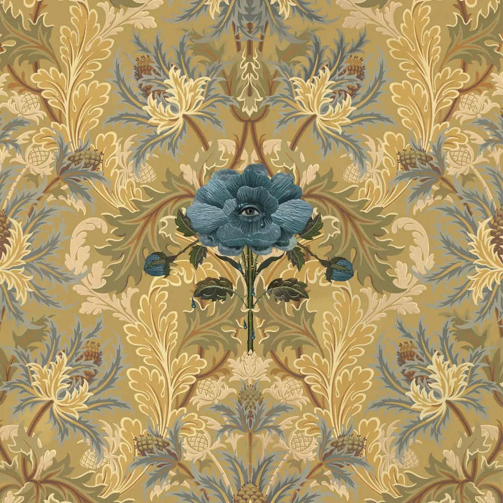 THE BLUE ROSE WEEPING Wallpaper - Aurelian House of Hackney