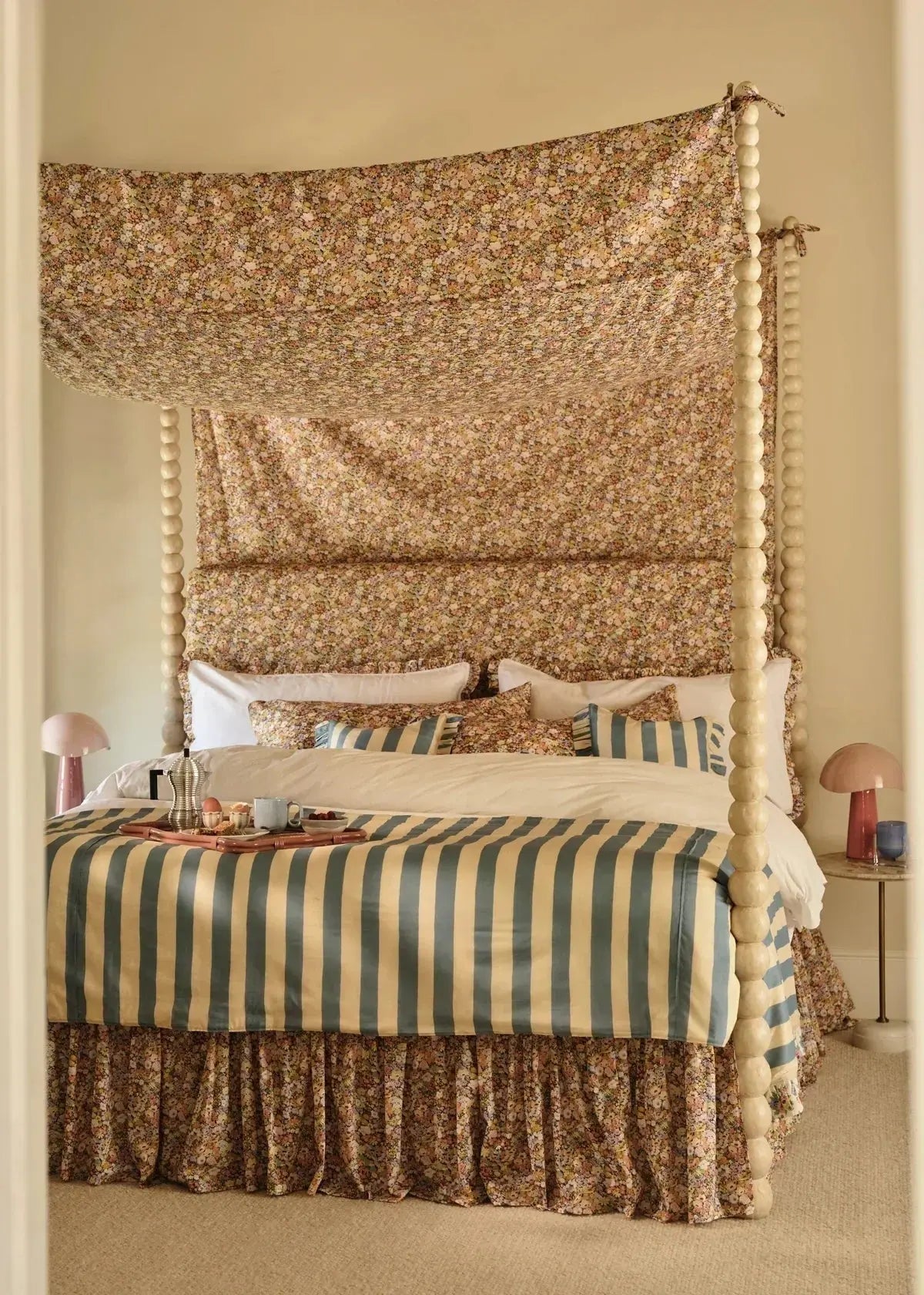 THORPE YELLOW Liberty Frill Edge White Bedding Coco & Wolf