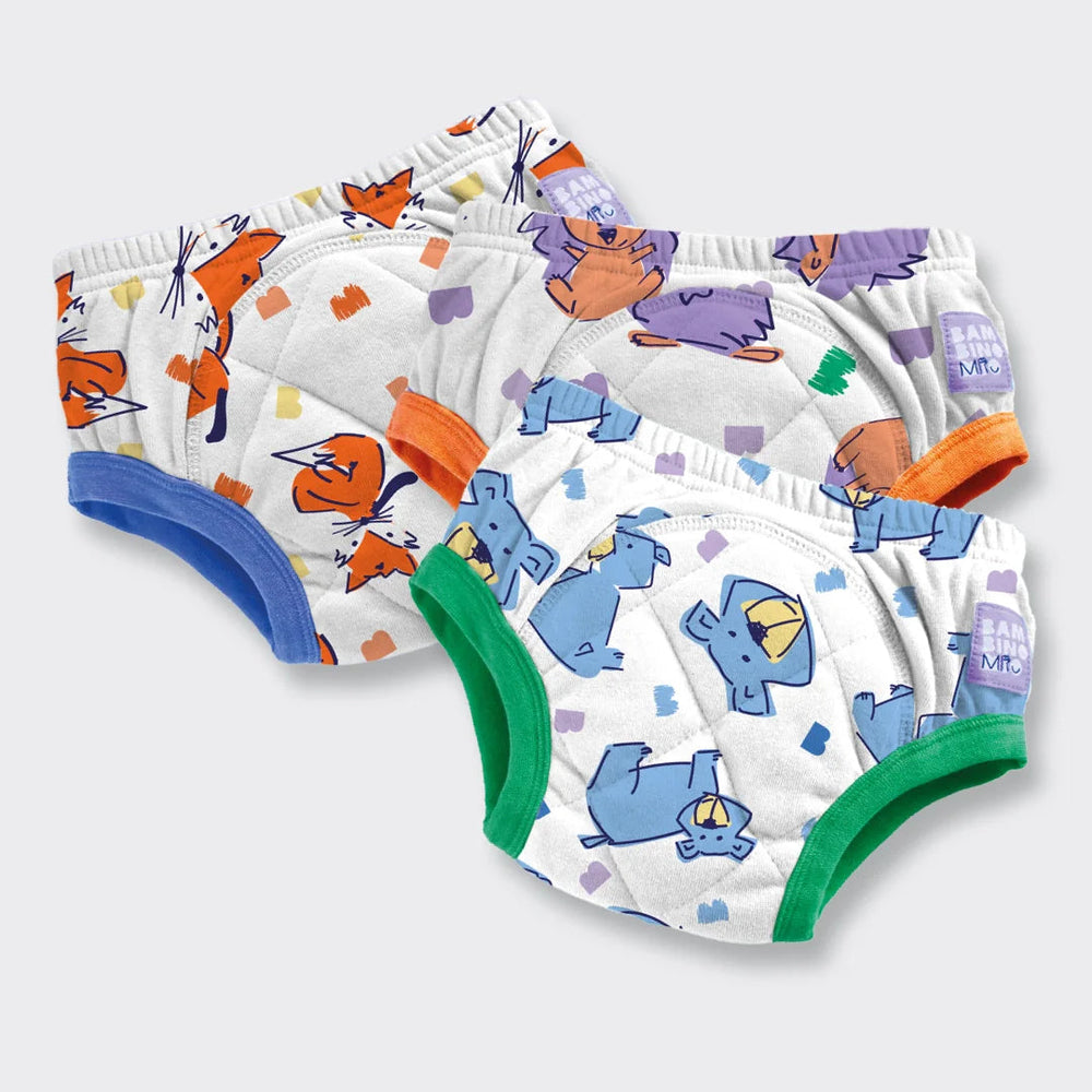 3 Pack Reusable Potty Training Pants with Cross-Stitch Bambino Mio (UK)