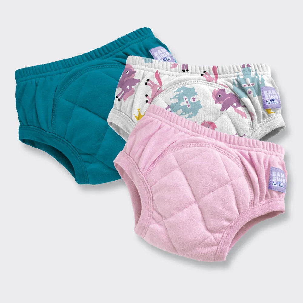 3 Pack Reusable Potty Training Pants with Cross-Stitch Bambino Mio (UK)