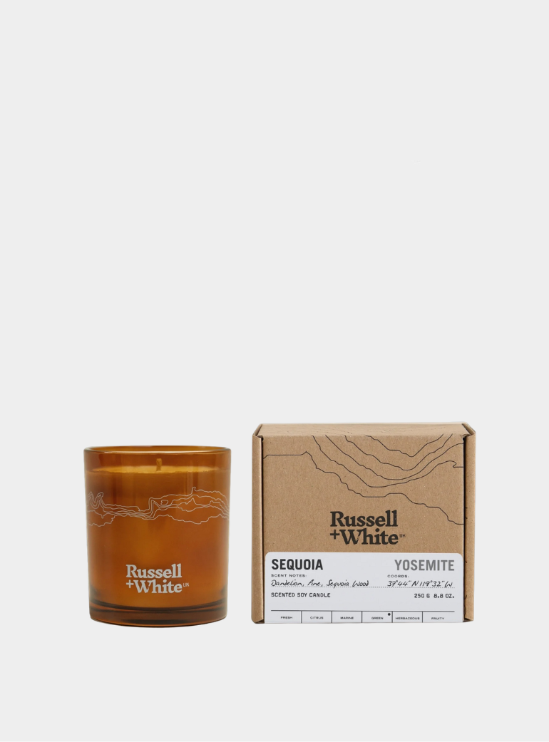 Sequoia 250g Scented Soy Candle Russell + White