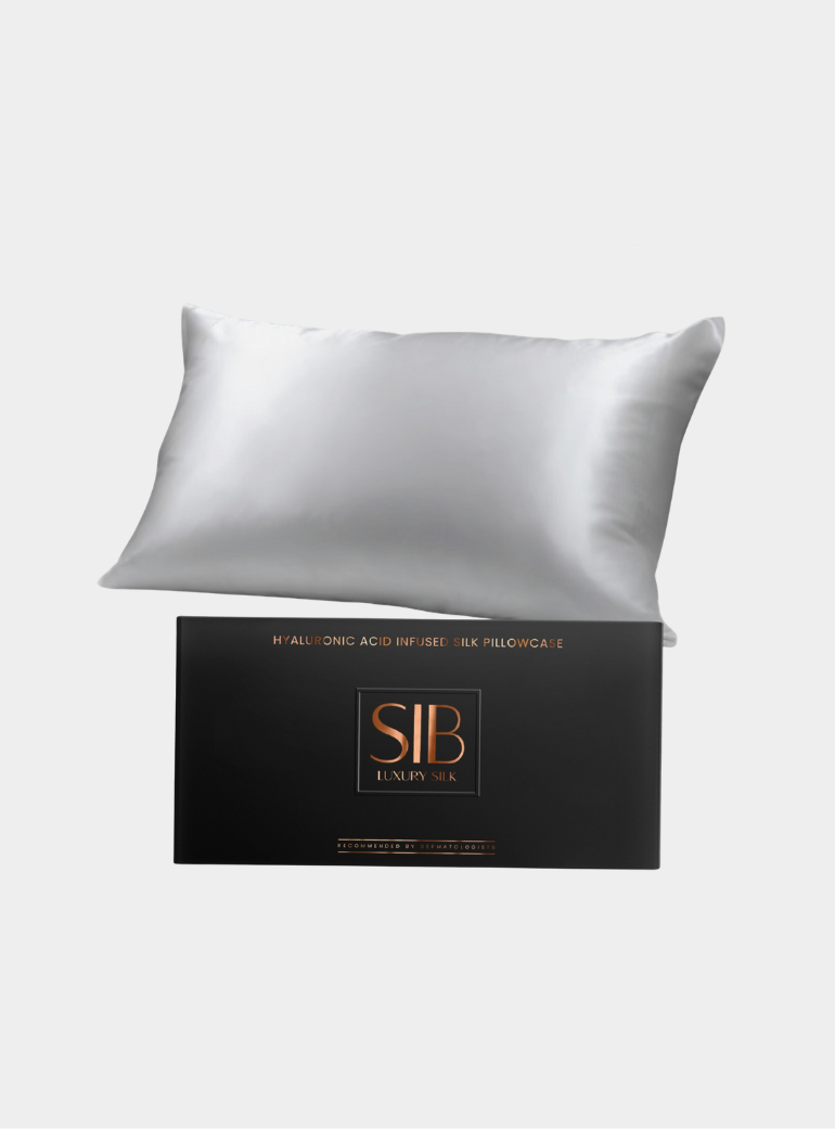 SIB® Hyaluronic acid infused silk pillowcase Sleep In Beauty