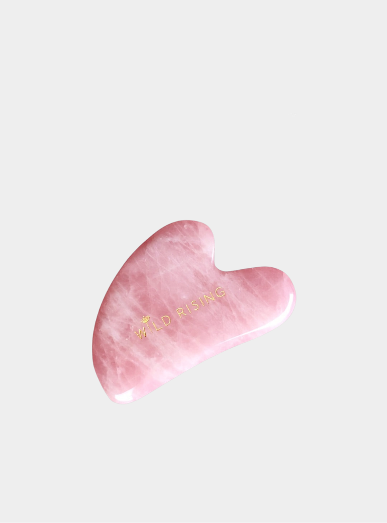 Rose Quartz Gua Sha Wild Rising Skincare