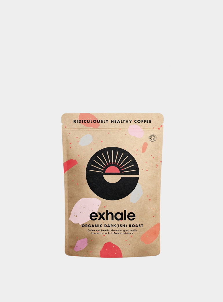 Organic Dark(ish) Roast Coffee Exhale Healthy Coffee