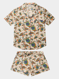 Turtles Women's Short Sleeve Cotton Pyjama Short Set