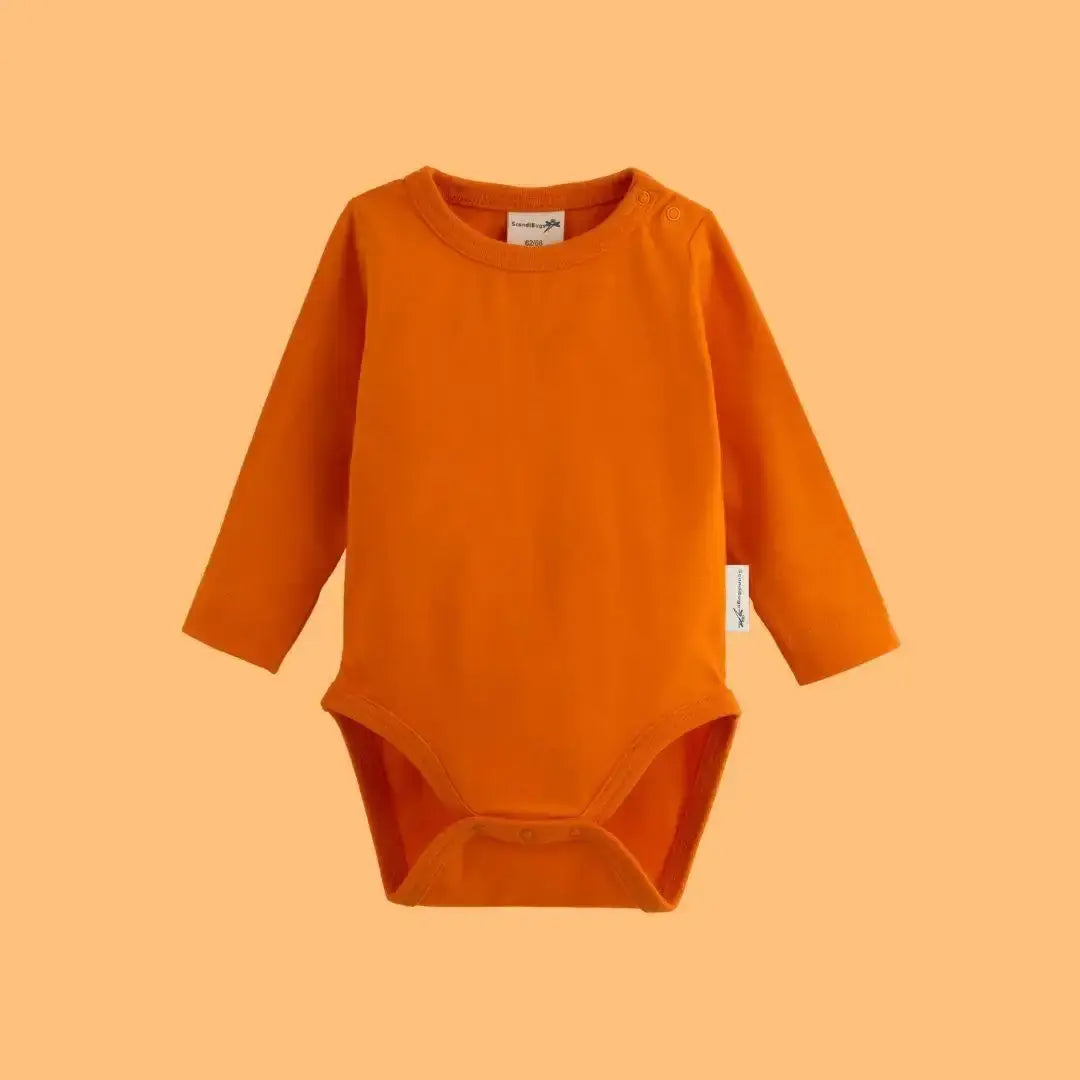 Tangelo Orange Kids Organic Long Sleeve Vest ScandiBugs
