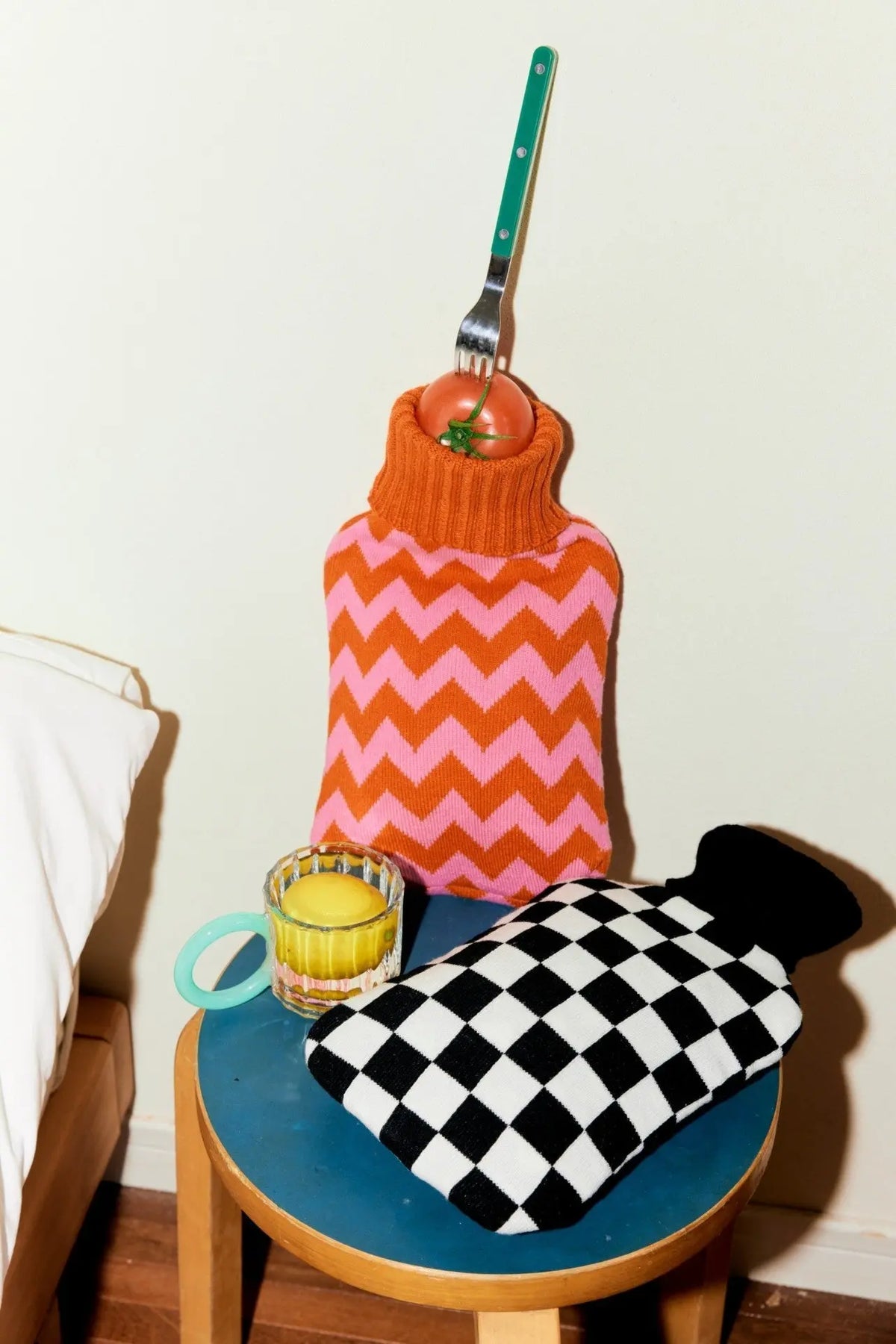 Tangerine Hot Water Bottle With Cover Casa Rolio
