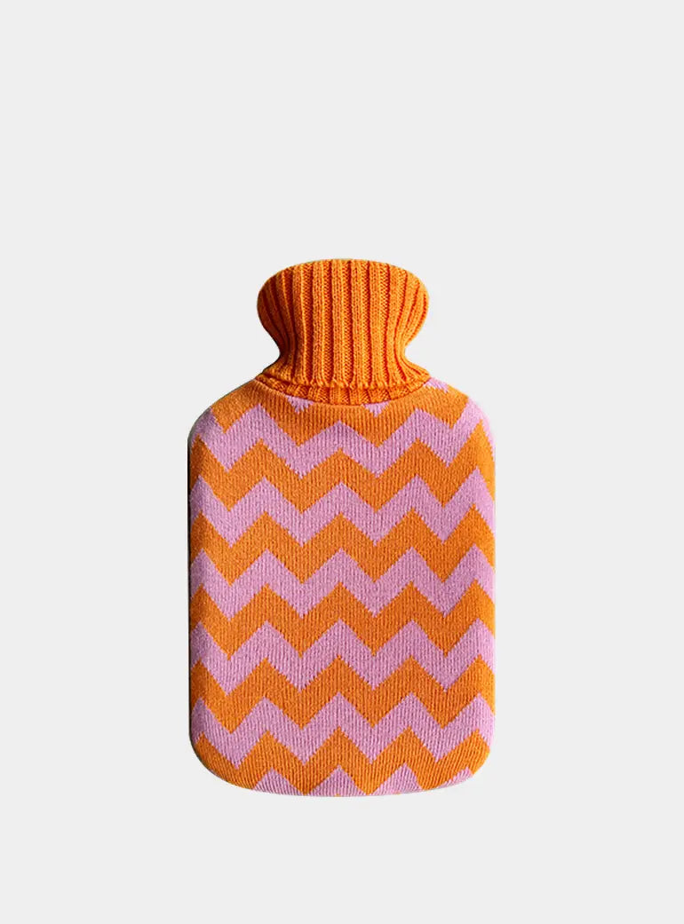 Tangerine Hot Water Bottle With Cover Casa Rolio