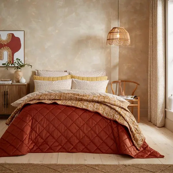 Tangier Tile Bedspread Dunelm