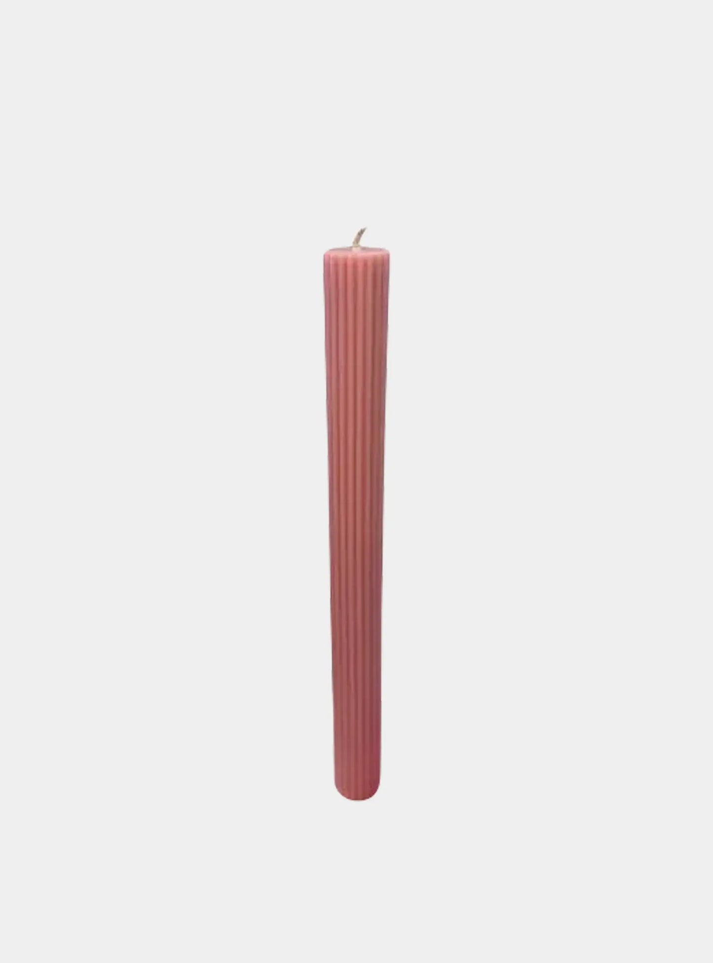 Tapered Ribbed Candle Bubblegum Pink Lords Fragrance House