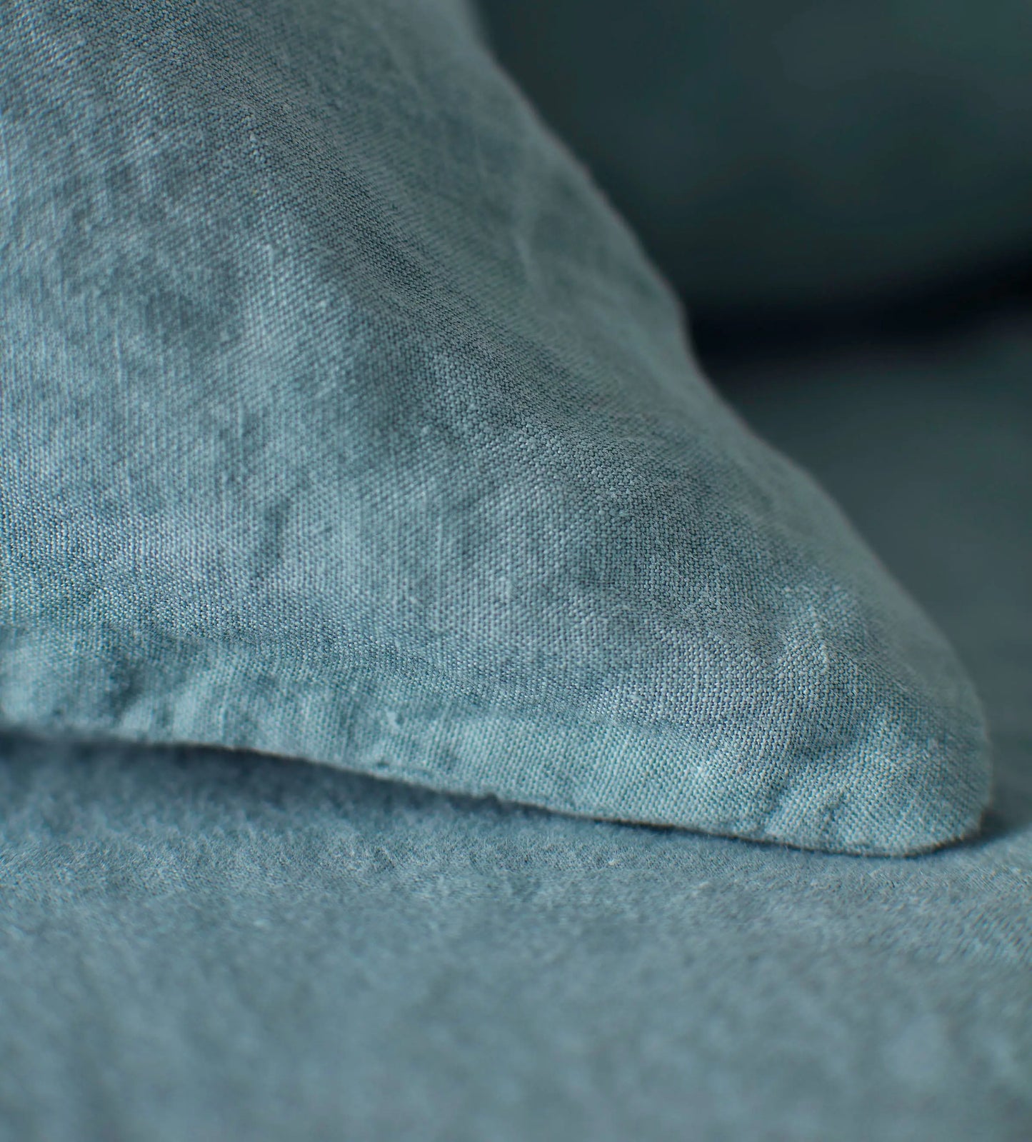 Teal 100% Linen Housewife Pillowcase The Secret Linen Store