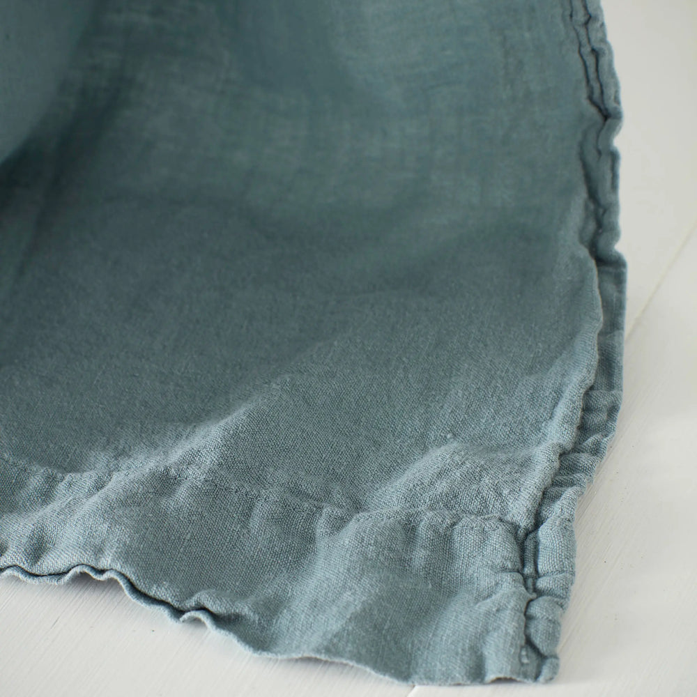 Teal 100% Linen Loop Top Curtain (Single) The Secret Linen Store