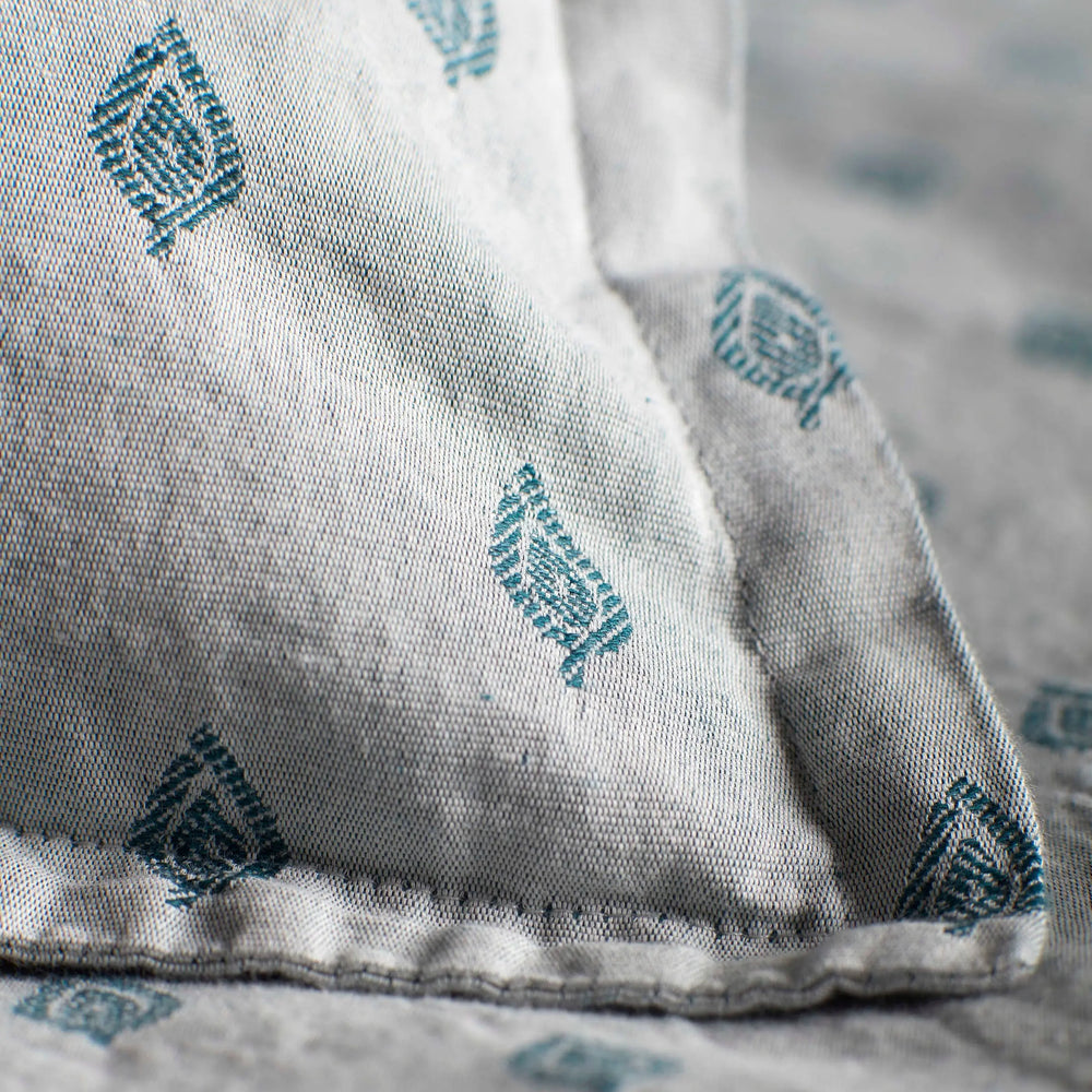 Teal Talia 100% Cotton Oxford Pillowcase The Secret Linen Store