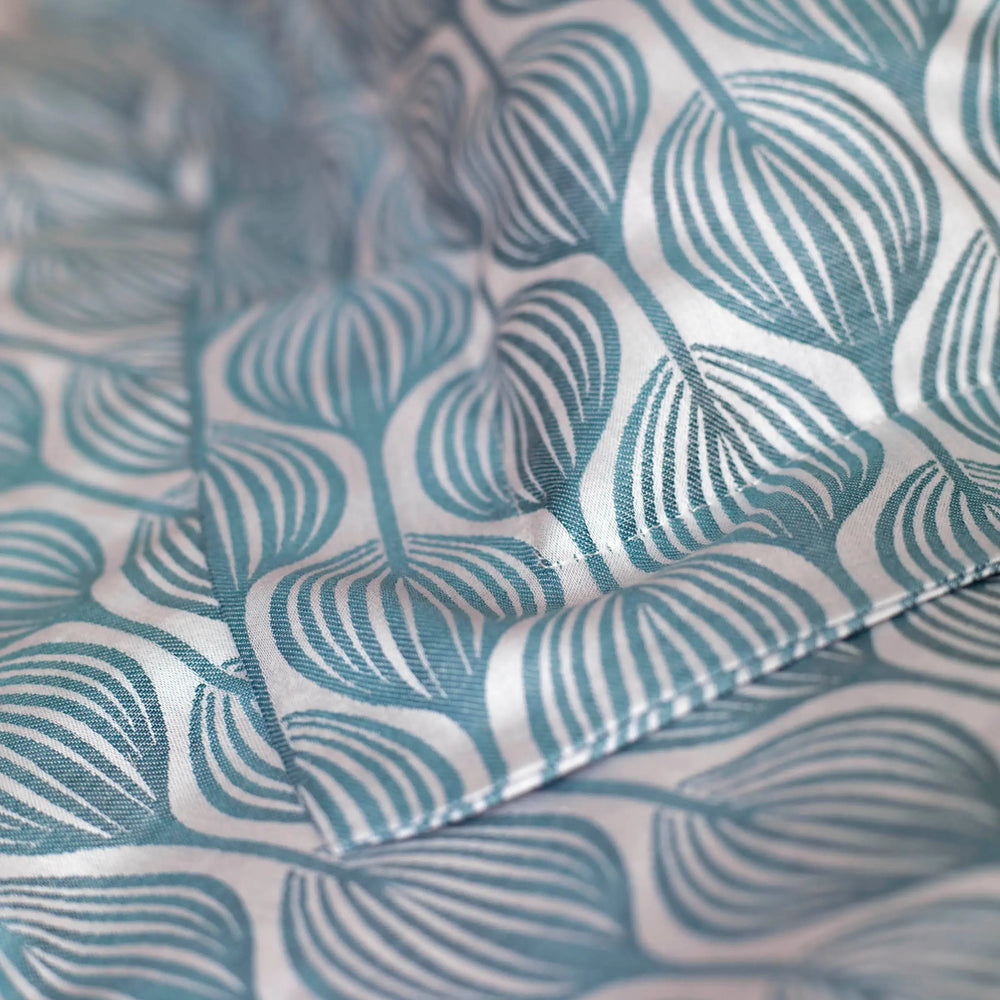 Teal Teasels 100% Cotton Oxford Pillowcase The Secret Linen Store