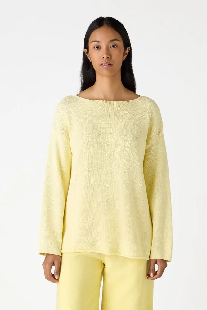 Teasel Cotton Jumper - Yellow Bamford