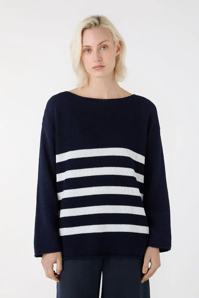 Teasel Cotton Striped Jumper Bamford